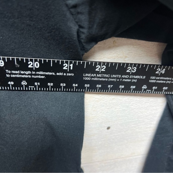 Anthropologie‎ Black Tunic Top Long Sleeve Collared V Neck Womens Medium Buttons - Picture 10 of 11